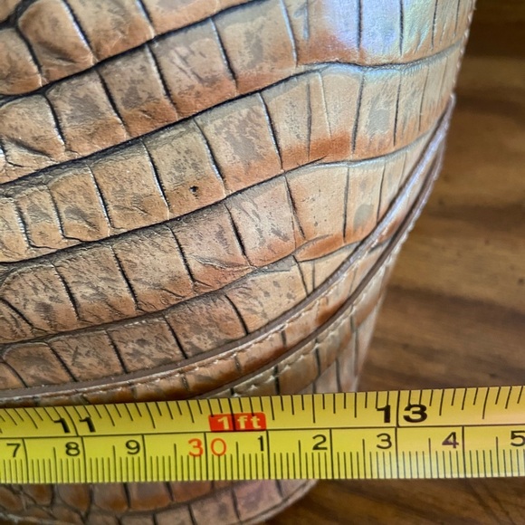 BRAHMIN Vivian Dome Bag Light Almond Color Purse Top Handles & Shoulder Strap - Picture 14 of 16